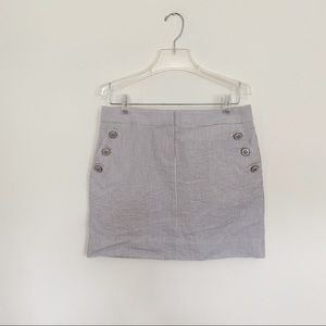 J Crew Classic Pinstriped Mini Skirt